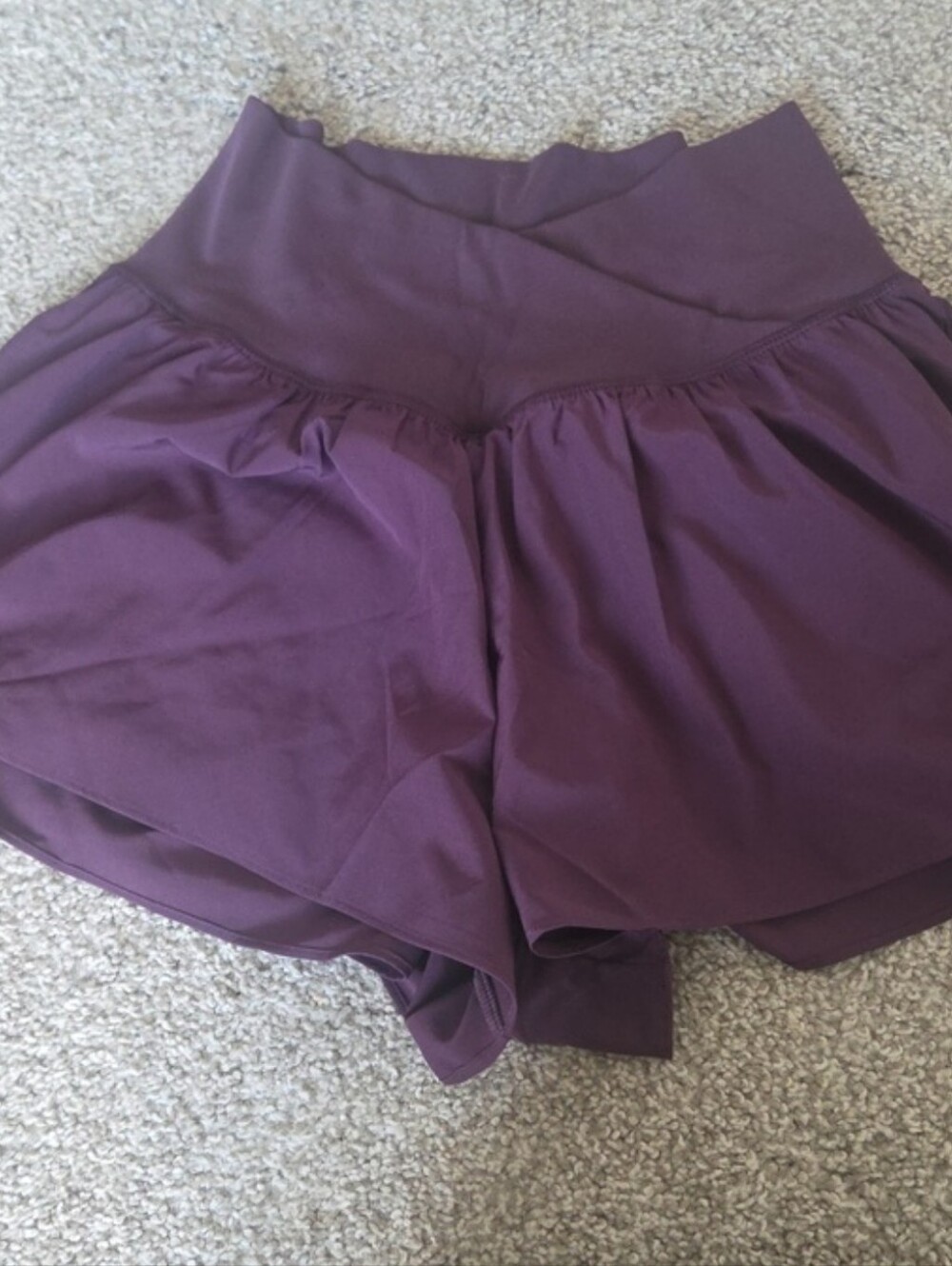 Aerie Offline Real Me Crossover Flowy Shorts Purple Berry Jam Size Small